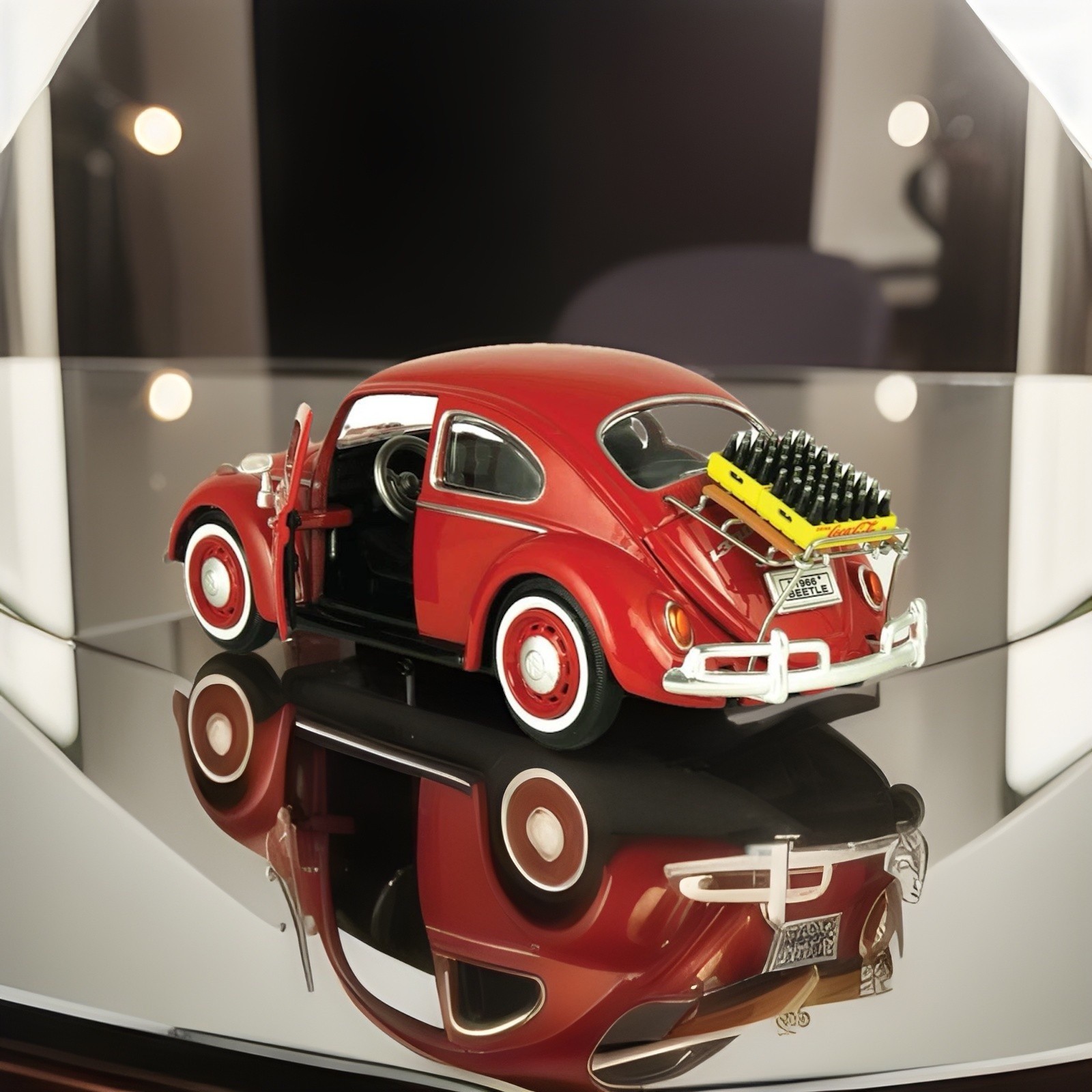 1966 Volkswagen Beetle Coca-Cola 1:24 Diecast Model Car MotorCity Classics 42406