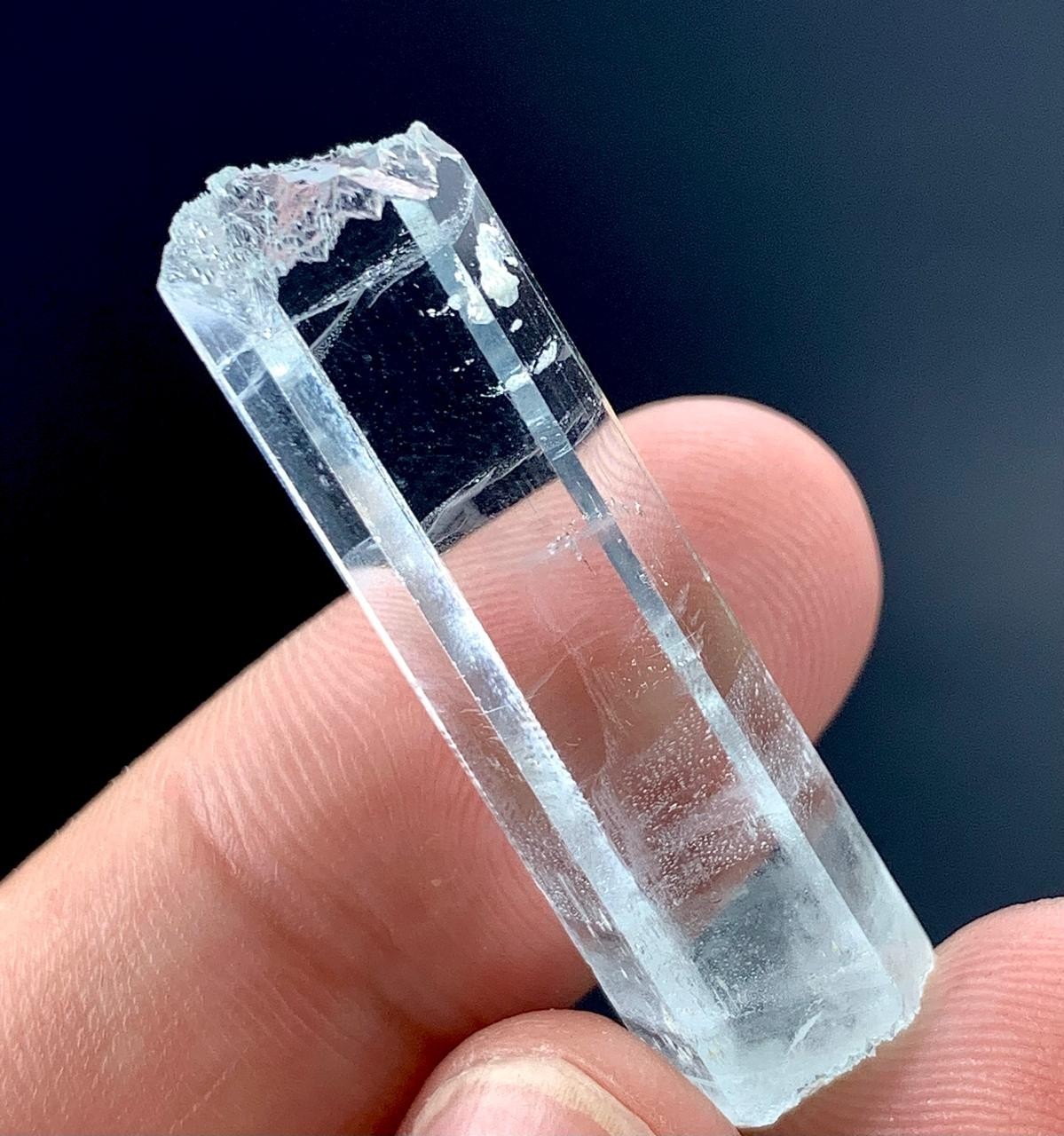 31 Carat Etched Aquamarine Crystal Specimen From Pakistan 