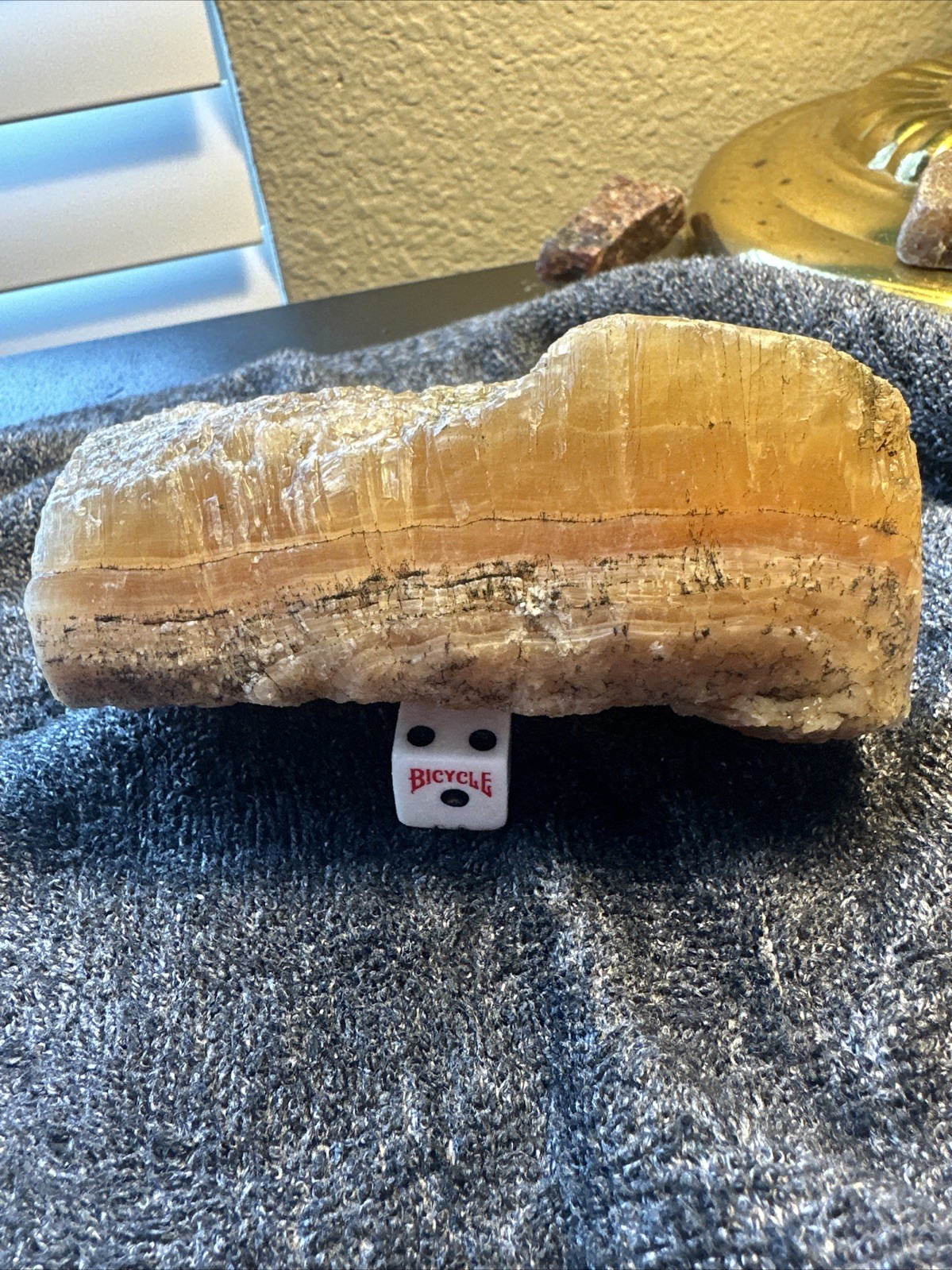 Banded Honey Calcite Display Piece - Central Texas - 2Lb
