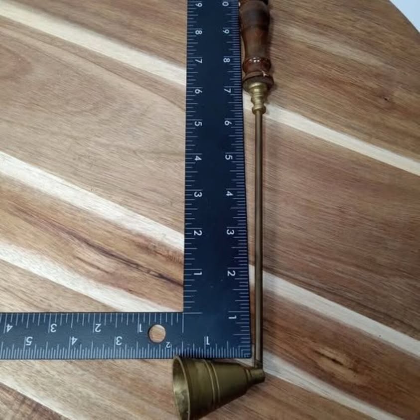 Brass Candle Snuffer with Wood Handle