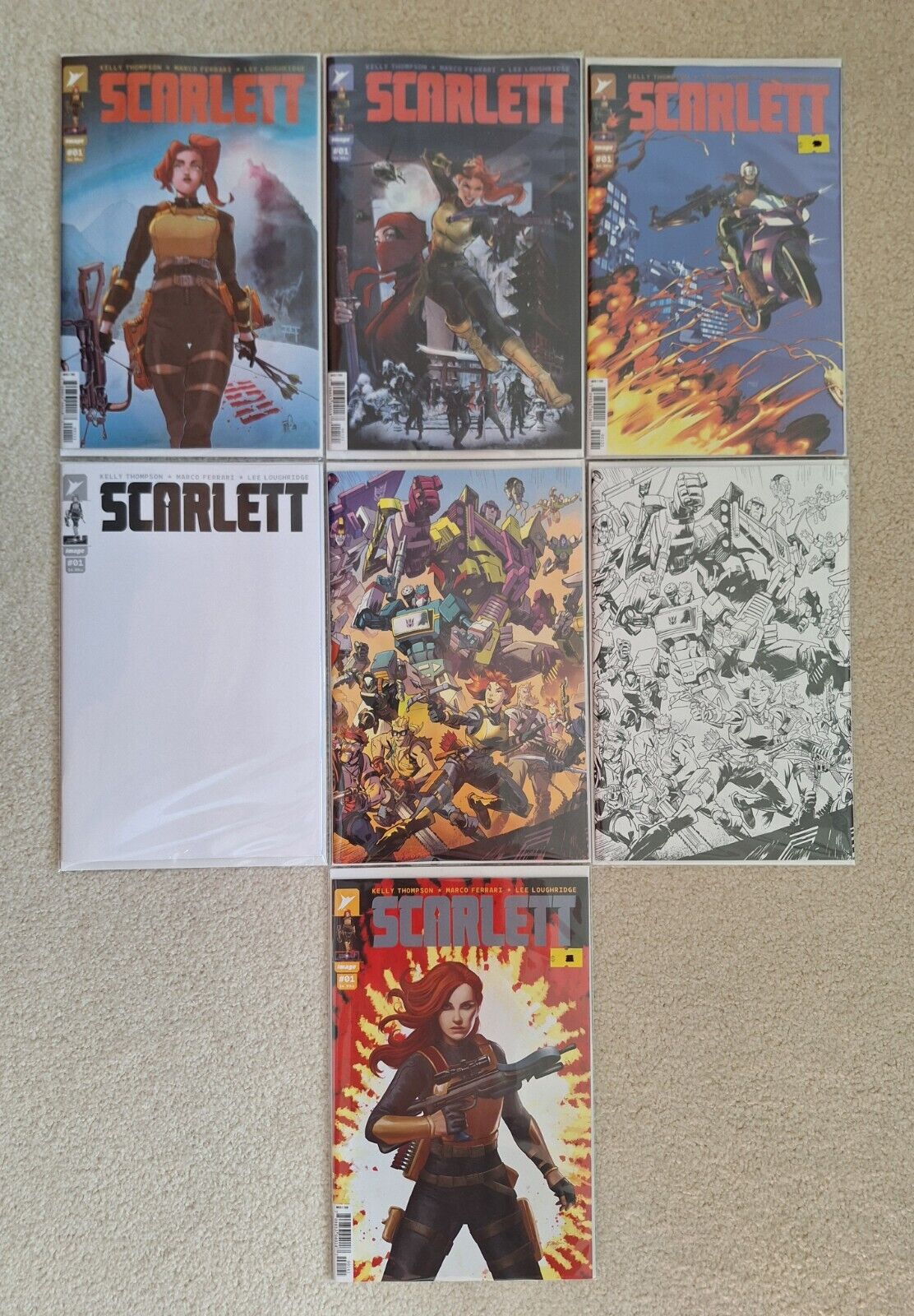 Scarlett #1 Image Skybound Comics 2024 Energon Universe Lot of 7 Variant Covers 