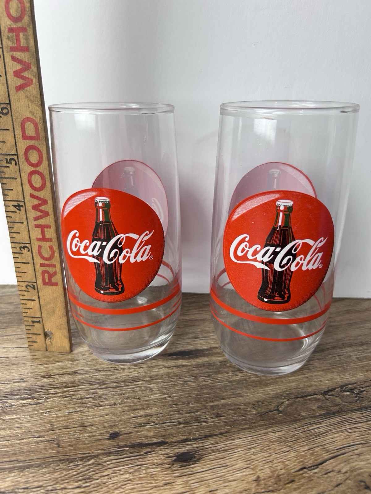 Coca-Cola Drinking Glass - Tumbler - 1999 - Coke - Traditional Set Of Two 9/10