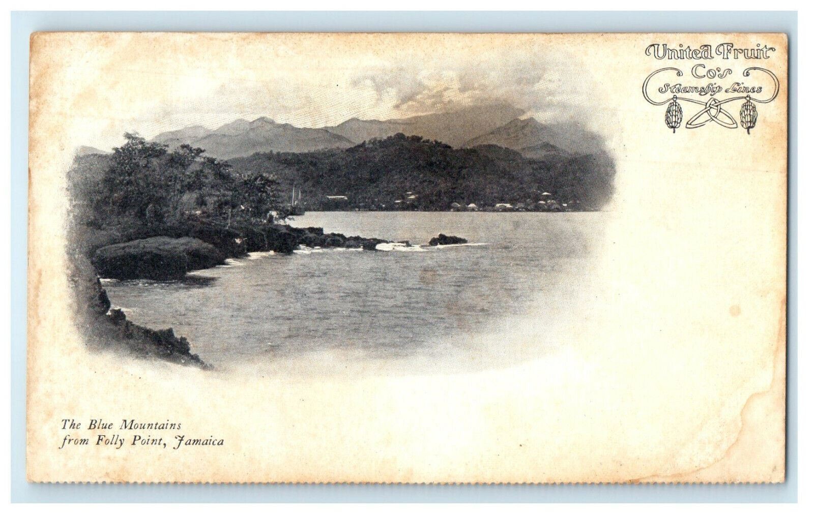 c1905s The Blue Mountains from Folly Point Jamaica Foreign Antique PMC Postcard c1905s The Blue Mountains from Folly Point Jamaica Foreign Antique PMC Postcard