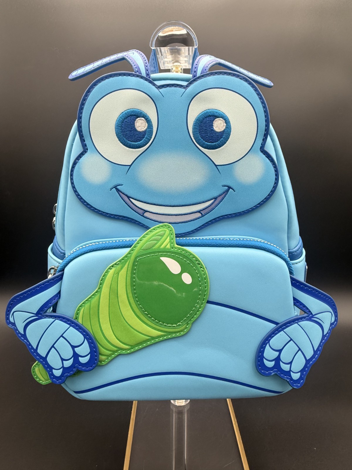 NWT Loungefly Disney Pixar A Bug\'s Life Flik Leaf Cosplay Mini Backpack