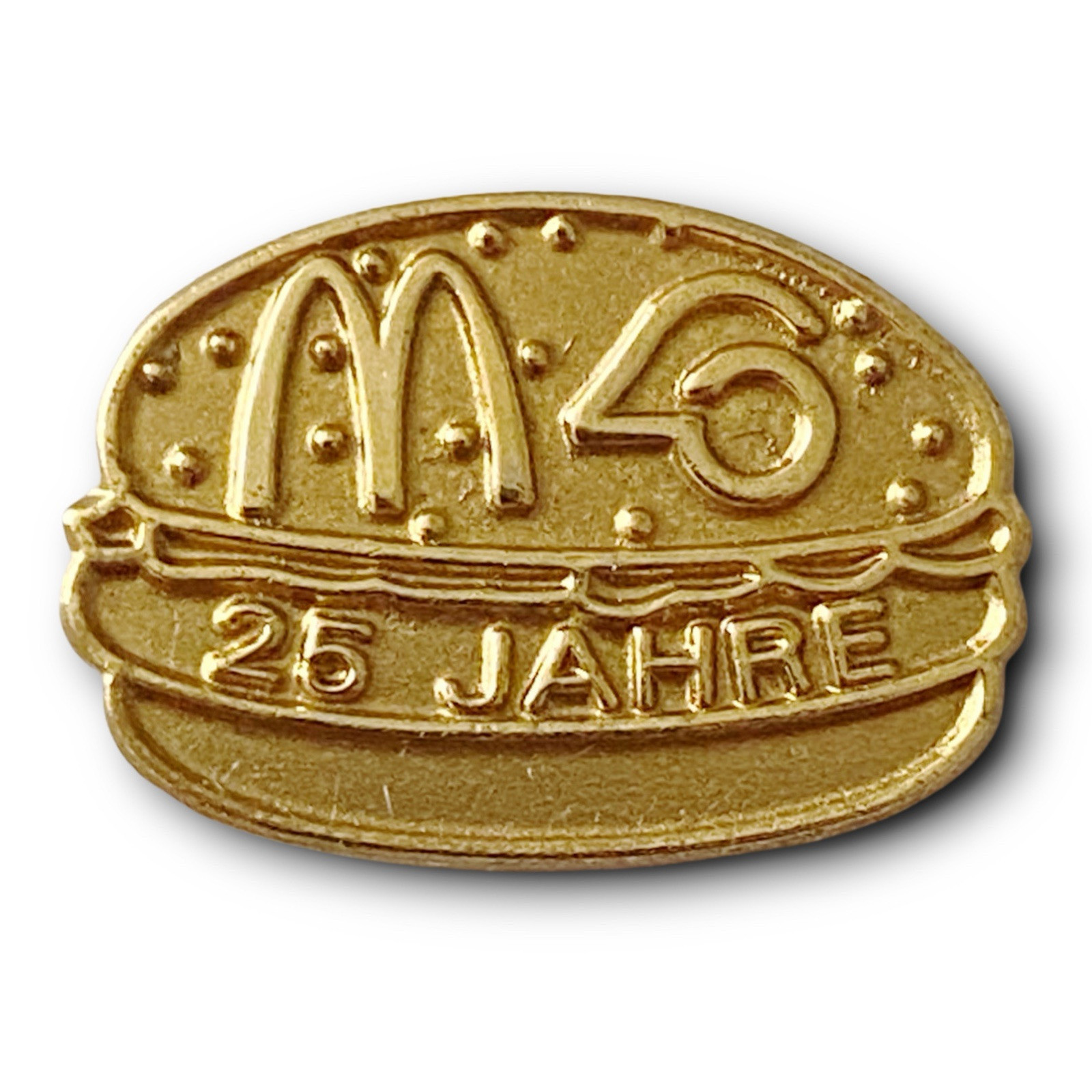 McDonald’s Pin Gold Hamburger LA 10 Jahre Service Award Metal Lapel Pin