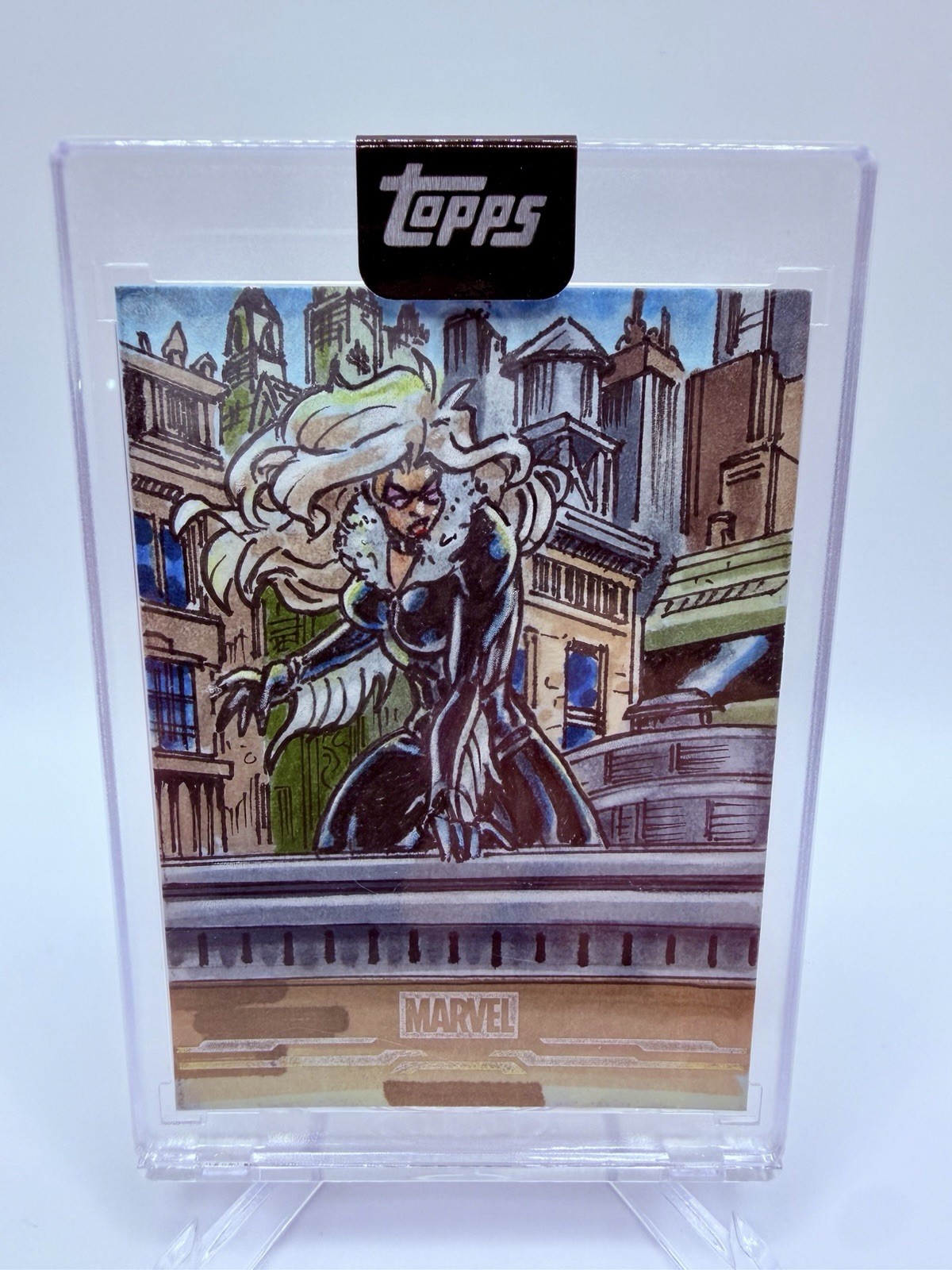 2026 Topps Marvel Mint BLACK CAT 1/1 Original Sketch Ernest Romero Encased 2026 Topps Marvel Mint BLACK CAT 1/1 Original Sketch Ernest Romero Encased
