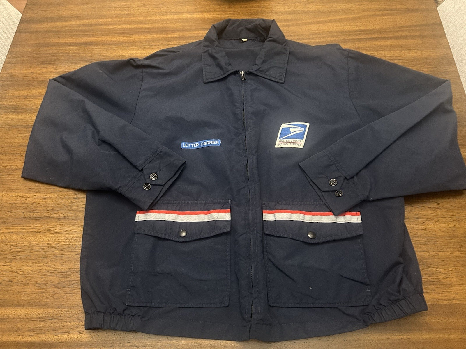 XL, USPS Vintage Letter Carrier Zip-Up, marked union made, No. 125