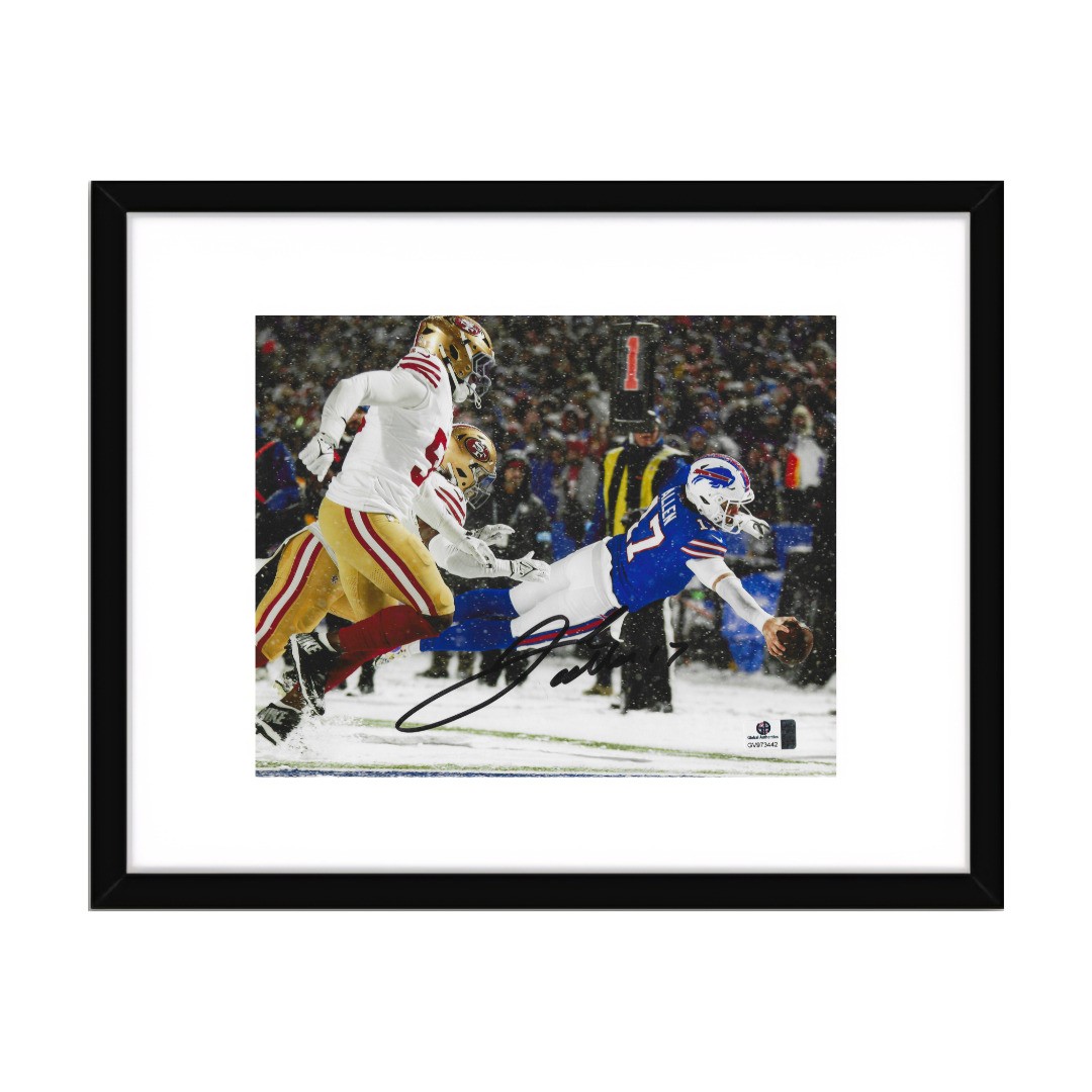 Josh Allen Buffalo Bills Autographed 8x10 Photo COA Framed