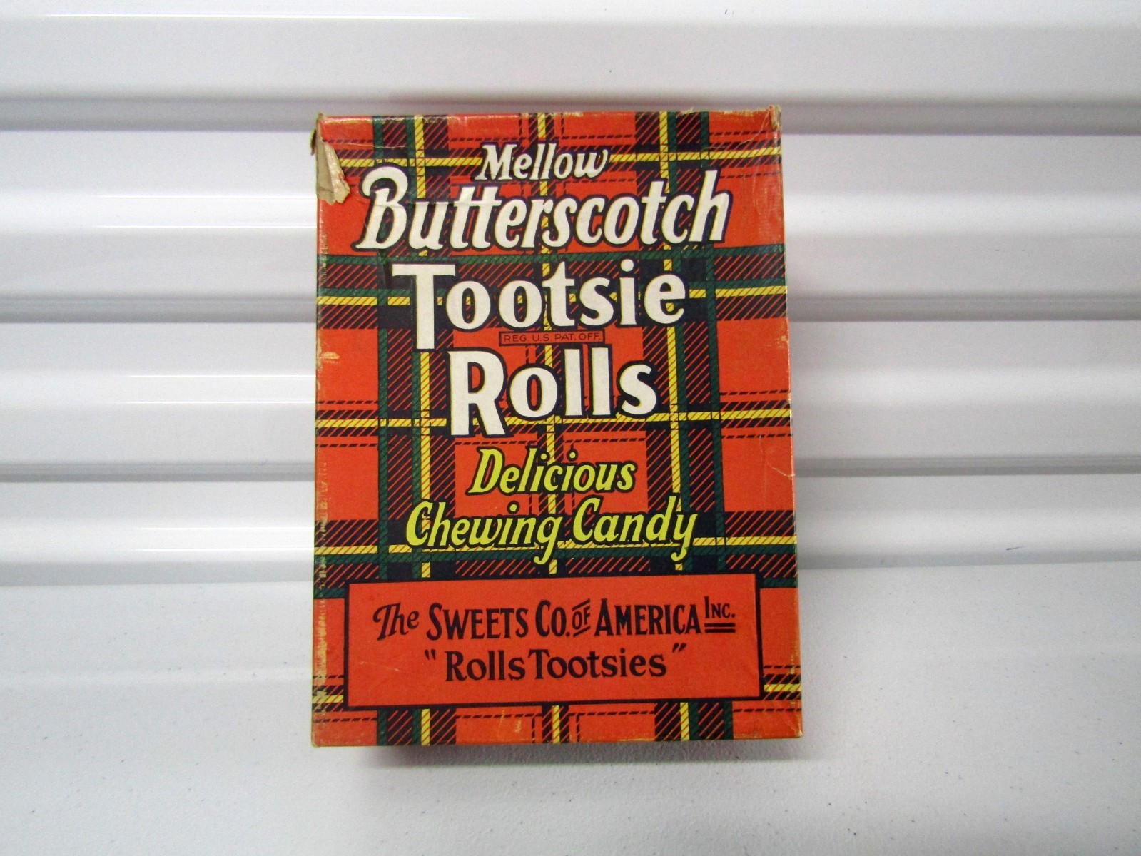 Vintage Mellow Butterscotch Tootsie Rolls Box Sweets Co. of America 120 Count