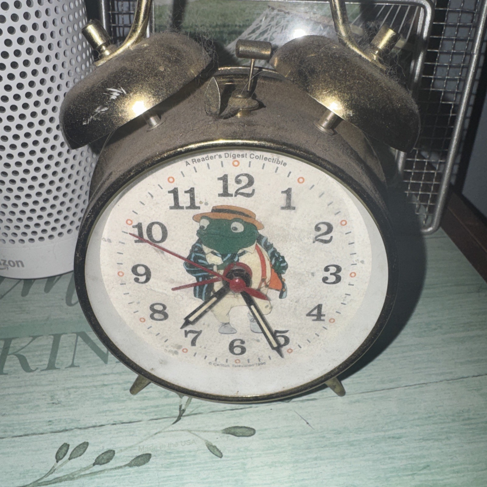 Vtg 1996 Readers Digest Carlton Television Wind in the Willows Frog Alarm Clock