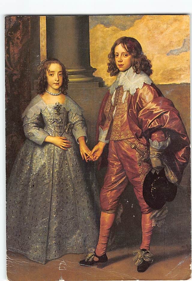 Postcard Prince William of Orange & Princess Maria Stuart by Anthony van Dyck