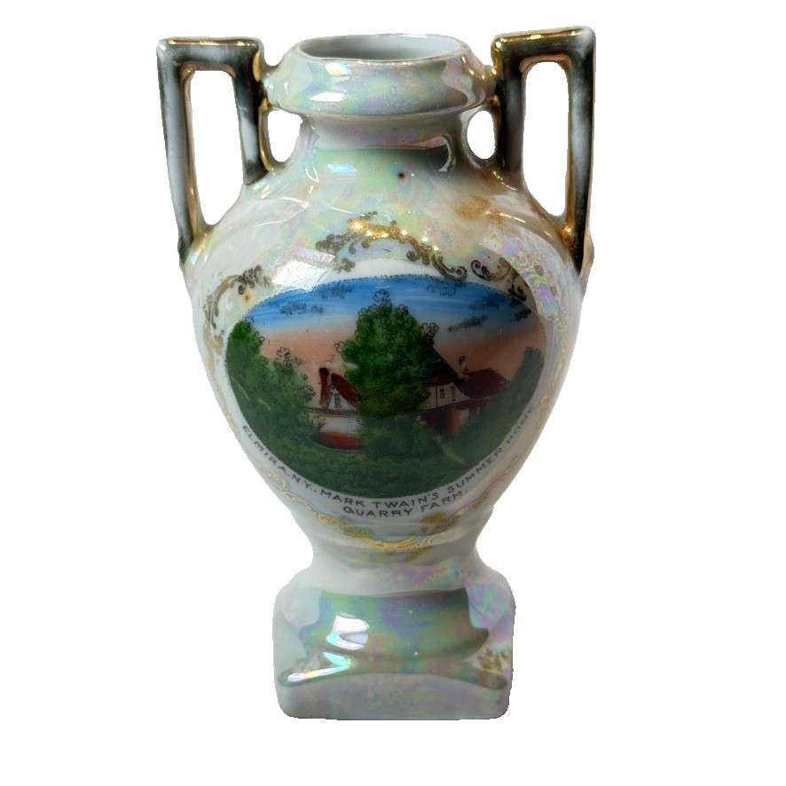 ELMIRA NY NEW YORK ANTIQUE Souvenir China TRINKET VASE