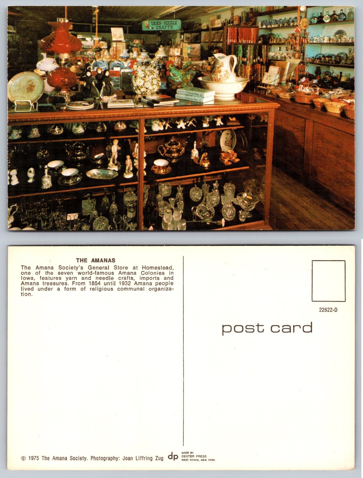 1975 Amana Society General Store Homestead Iowa Interior Postcard 1975 Amana Society General Store Homestead Iowa Interior Postcard