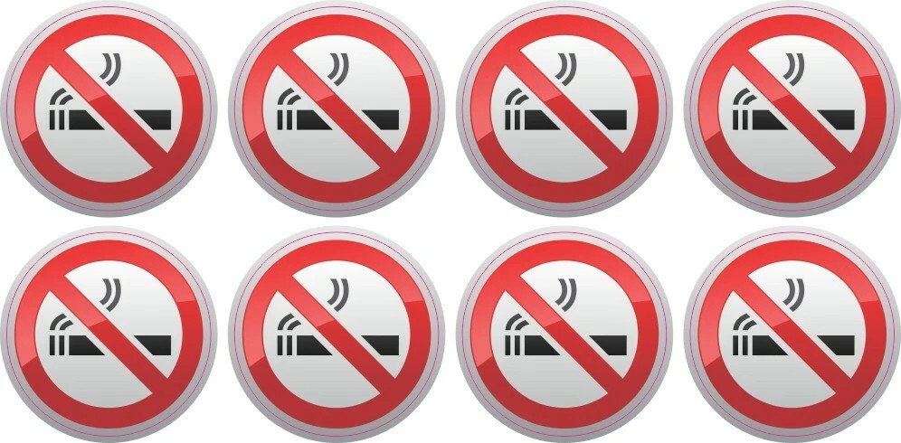 1.5in x 1.5in No Smoking Stickers Car Truck Vehicle Bumper Decal 1.5in x 1.5in No Smoking Stickers Car Truck Vehicle Bumper Decal