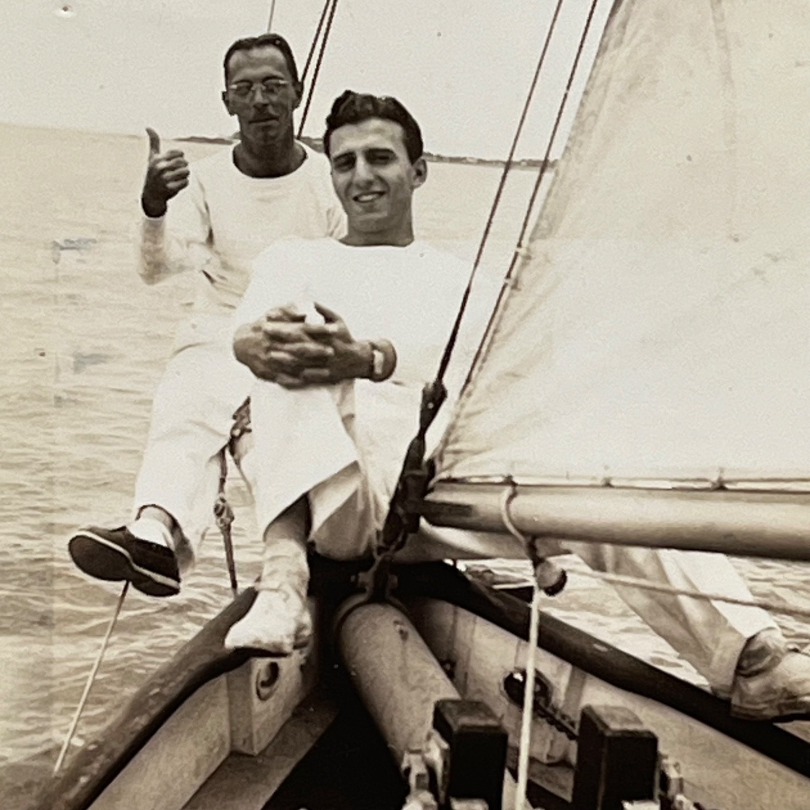 1940s Handsome Young Men Sailing Together Sailboat Gay Interest Vintage Photo 1940s Handsome Young Men Sailing Together Sailboat Gay Interest Vintage Photo