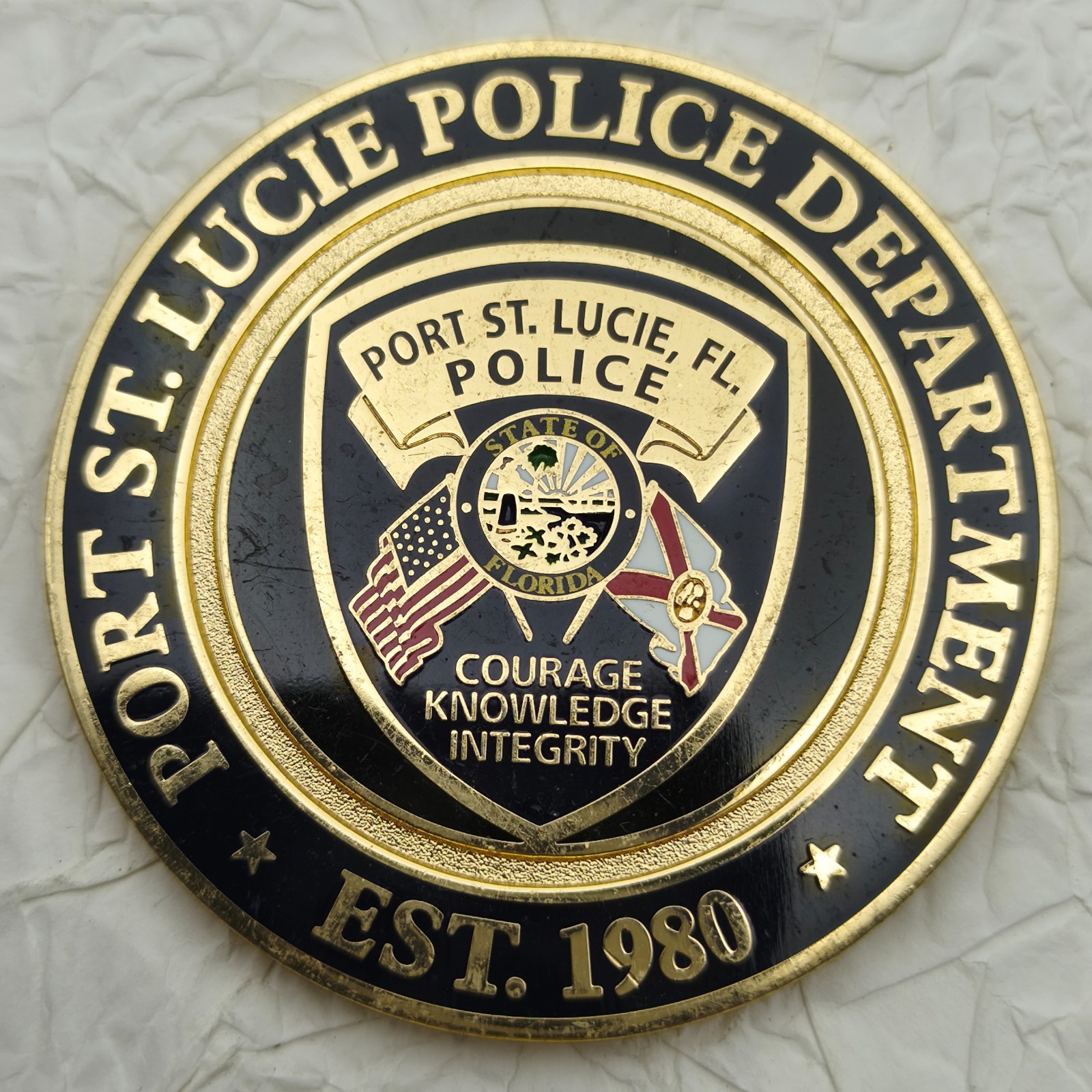 Port St. Lucie Police Dept Chief Challenge Coin