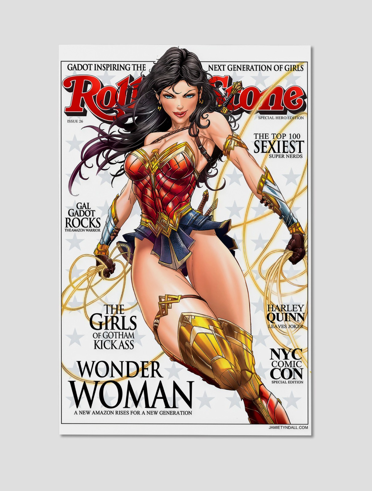 Wonder Woman Magazine Cover Giclee Print Poster 11x17 DC Wall Art