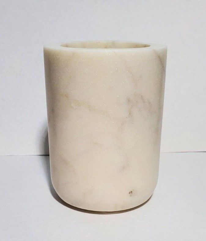 Solid Marble Pen/Pencil/Toothbrush Holder Excellent Condition