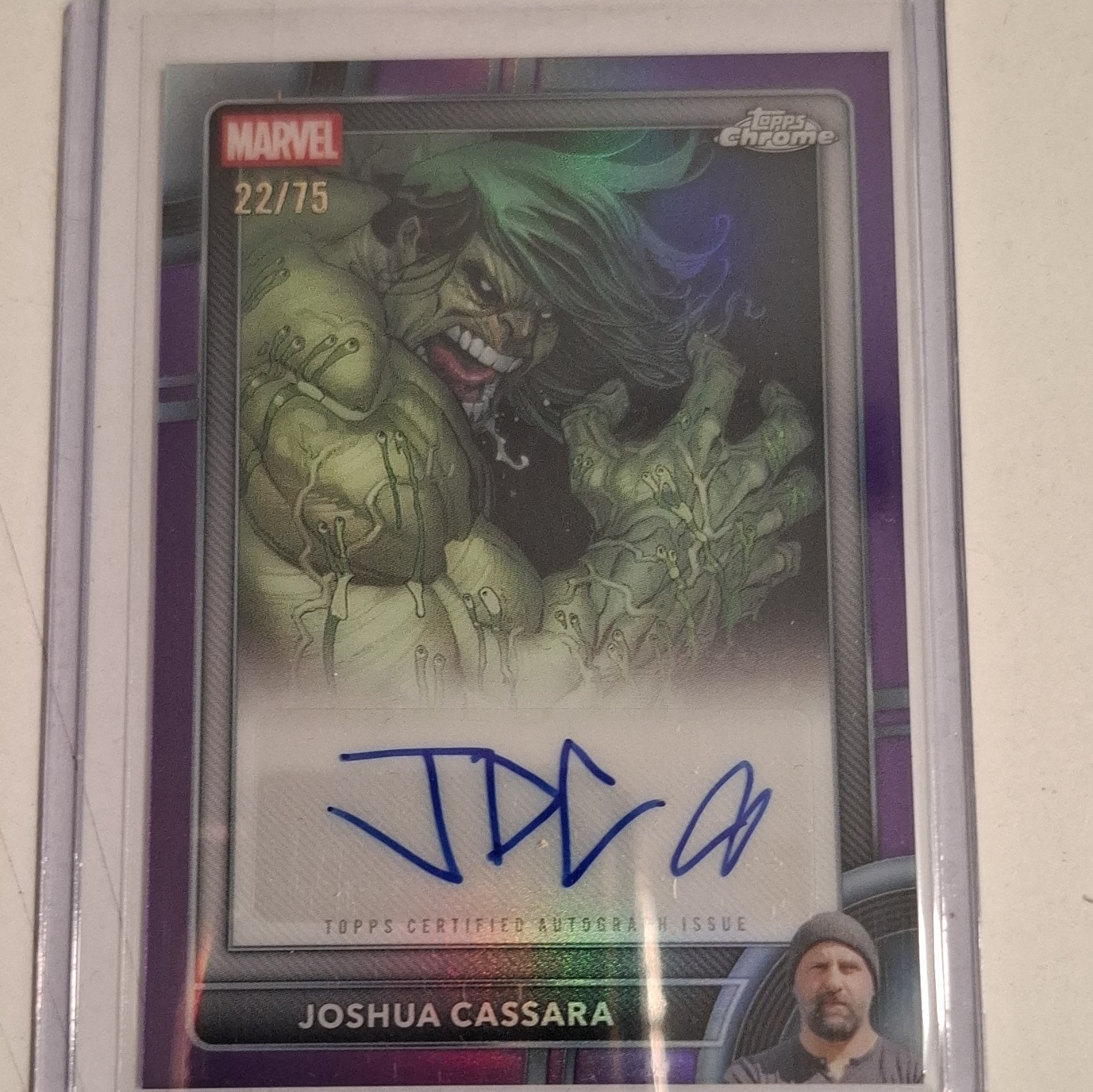 Topps 2026 Chrome Marvel Hulk Blood Hunt #1 Auto AA-JCA 22/75