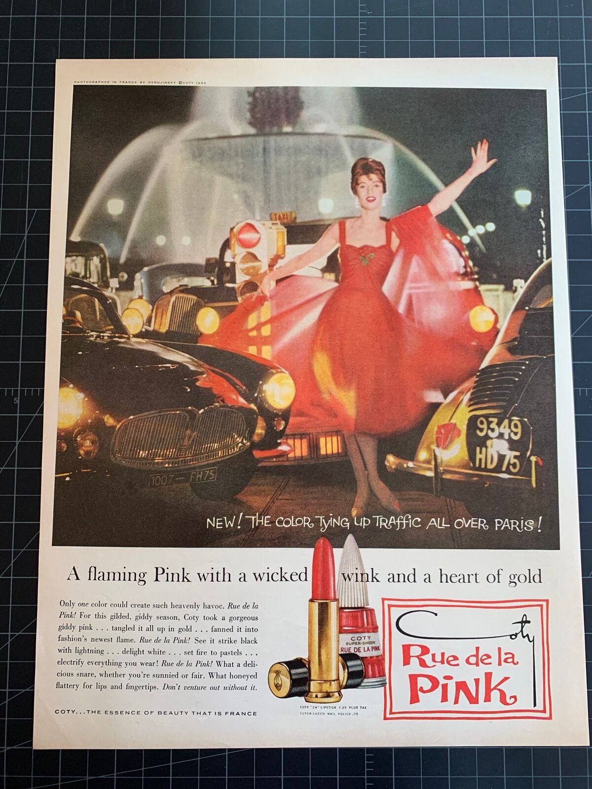 Vintage 1959 Coty Cosmetics Print Ad
