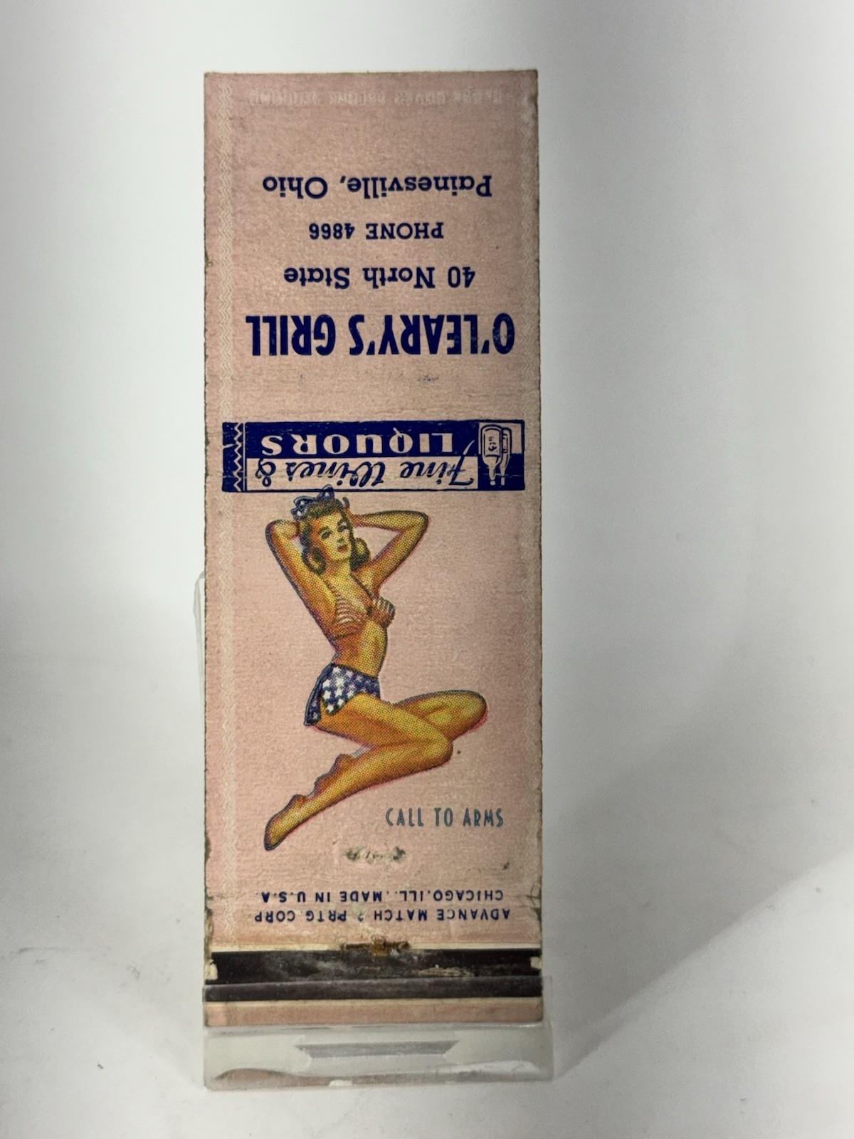 Vintage Pin-Up Matchbook Cover O’Leary’s Grill Ohio m9 Vintage Pin-Up Matchbook Cover O’Leary’s Grill Ohio m9