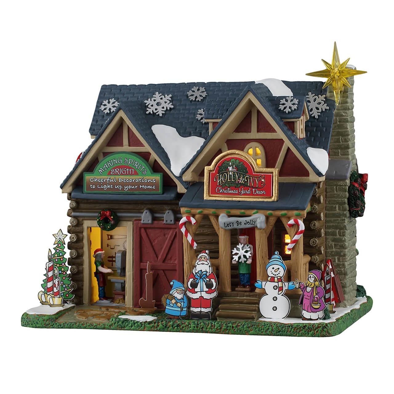 Lemax Vail Village Holly & Ivys Christmas Yard Decor 65537 Lemax Vail Village Holly & Ivys Christmas Yard Decor 65537