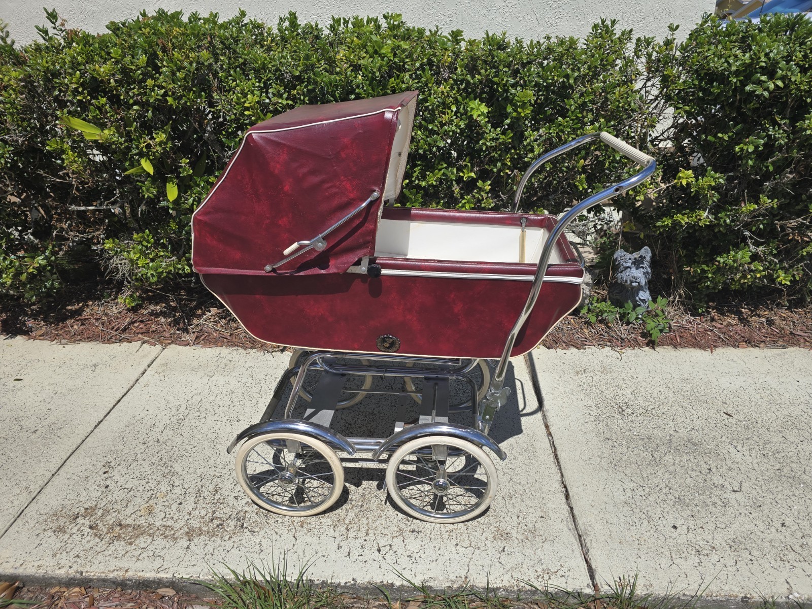 Vintage Burgundy Pram Stroller Baby Carriage Prop Style, Rosemary’s Baby Style