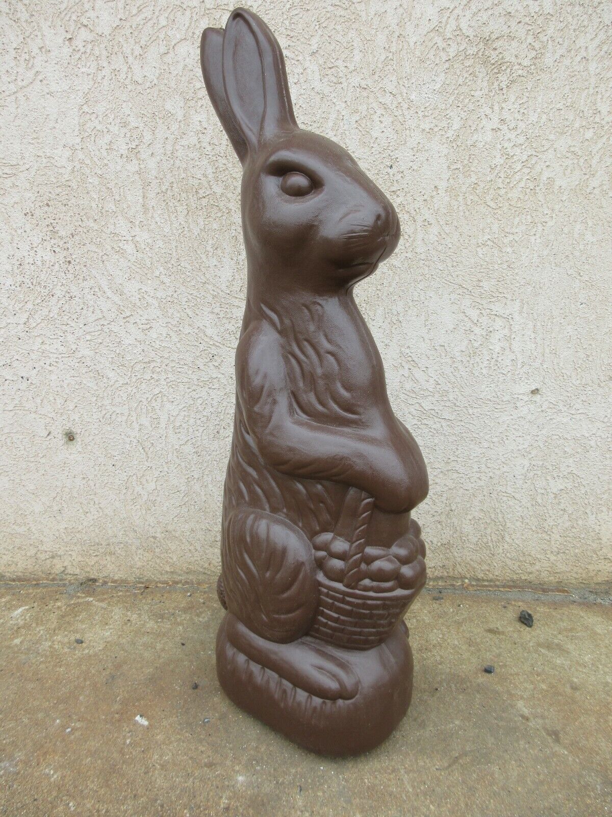 Vintage Don Featherstone Chocolate Easter Bunny 30.5 Inch Blow Mold   A
