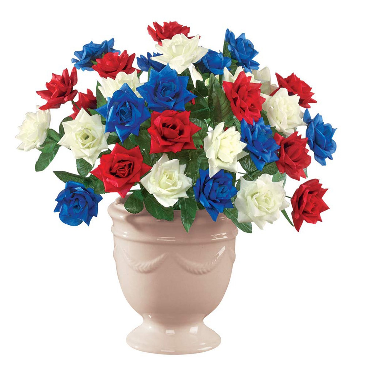 Collections Etc Patriotic Americana Artificial Maintenance-Free Bouquet Bush - S