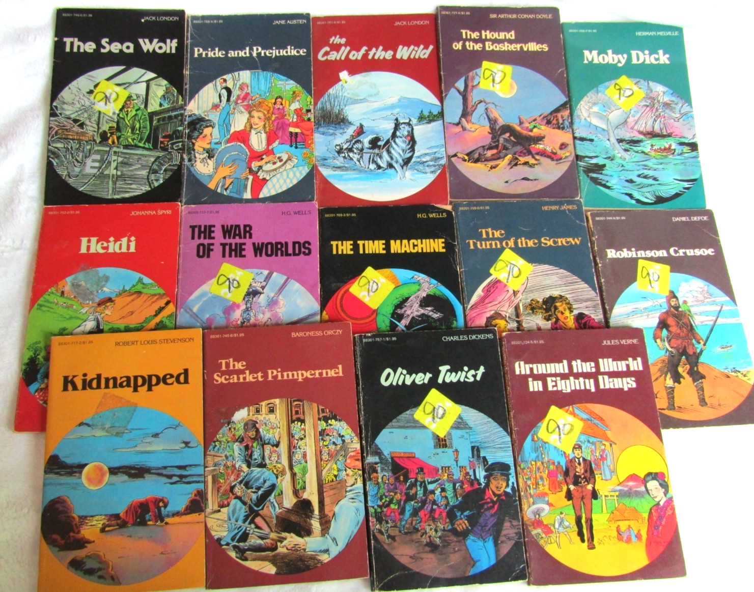 14 Vintage Pocket Classics Comic Graphic Novel Books Heidi Moby Dick Kidnapped