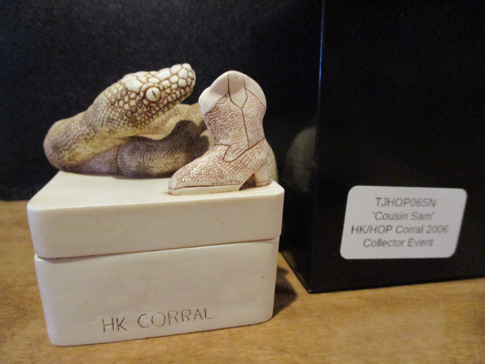 Harmony Kingdom Cousin Sam Snake by Cowboy Boot UK Made Box Figurine FE 225 RARE