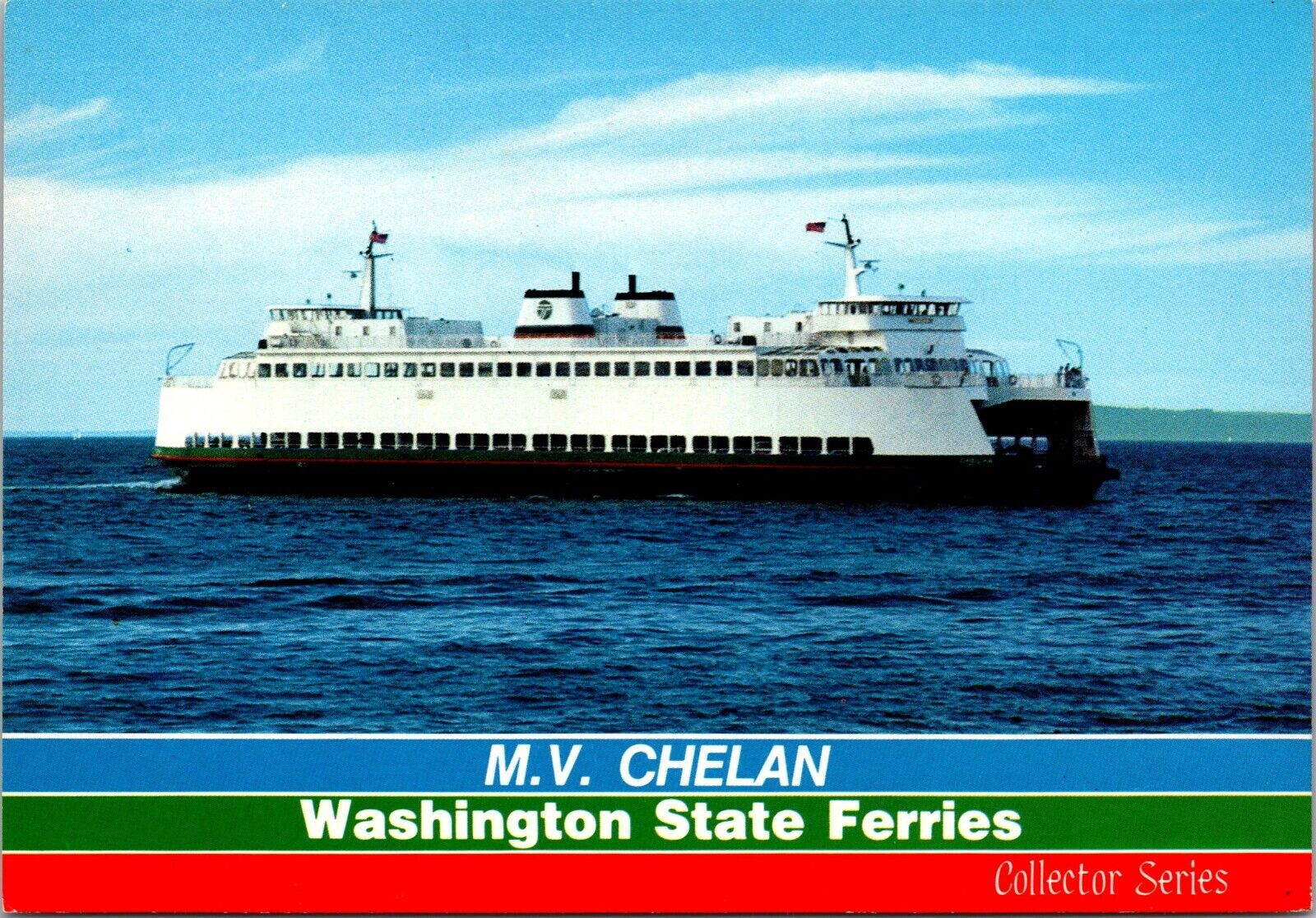 Postcard M V Chelan Issaquah Class Washington State Ferries  [ec]