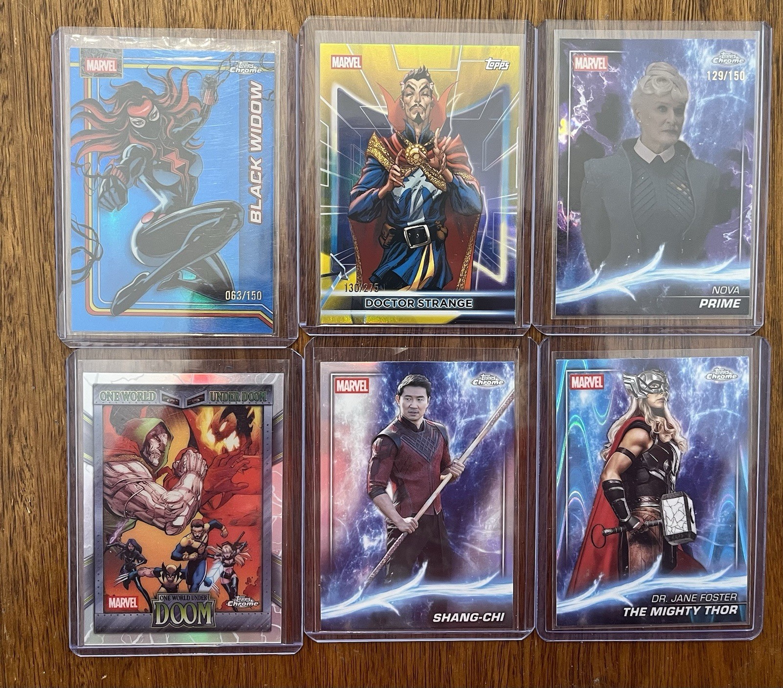 Topps 2025/2026 Marvel Cards - 6 Total - 3 Numbered Cards.
