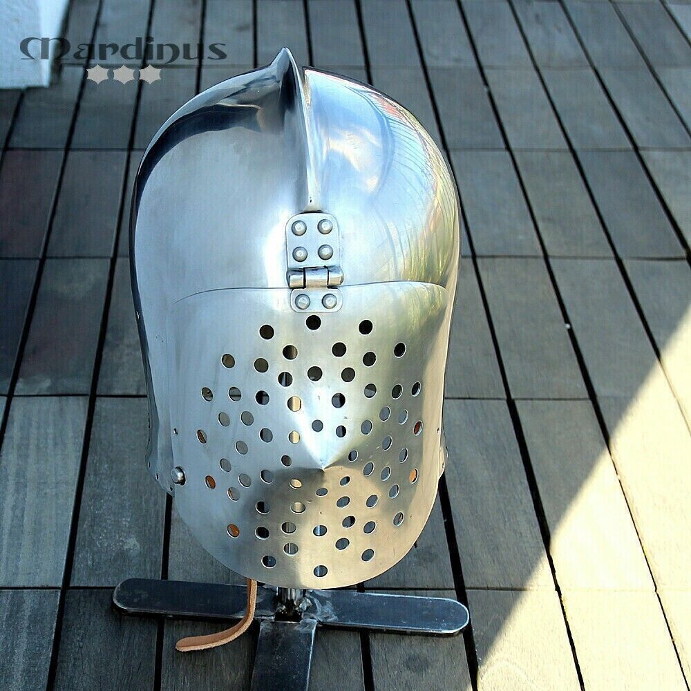 Hardened Tempered Steel Medieval Battle Bascinet Only Helmet