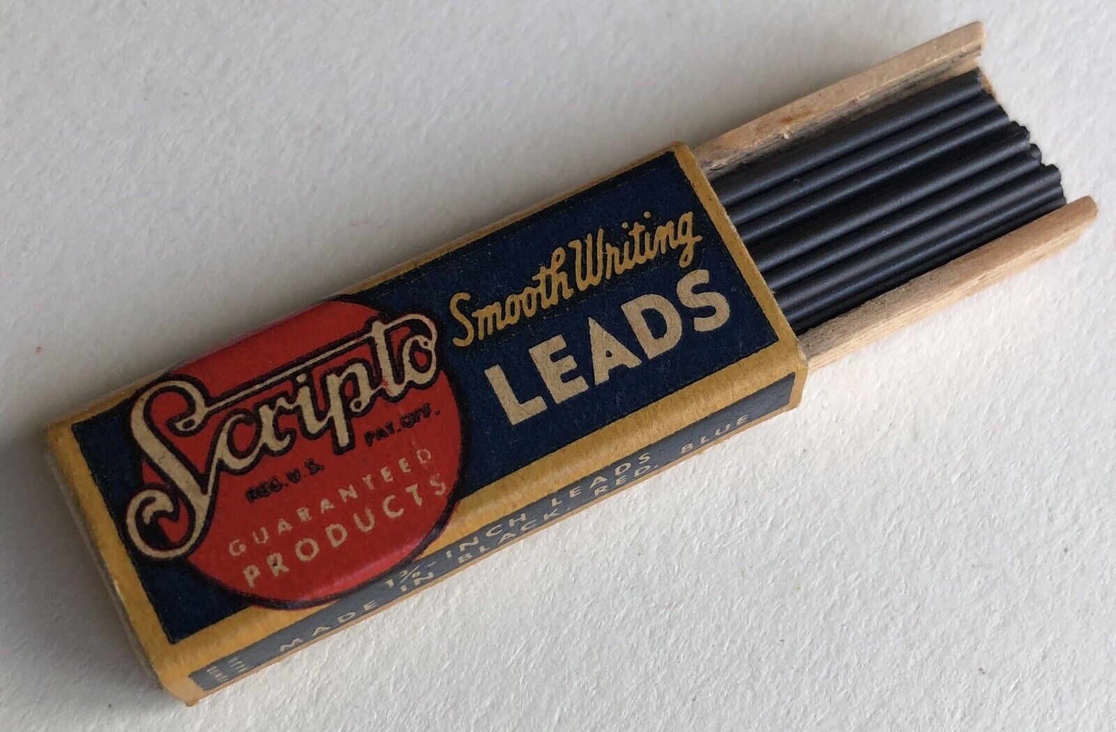 Vintage Scripto Mechanical Pencil Lead HB 1.18mm NOS 18 Pack USA