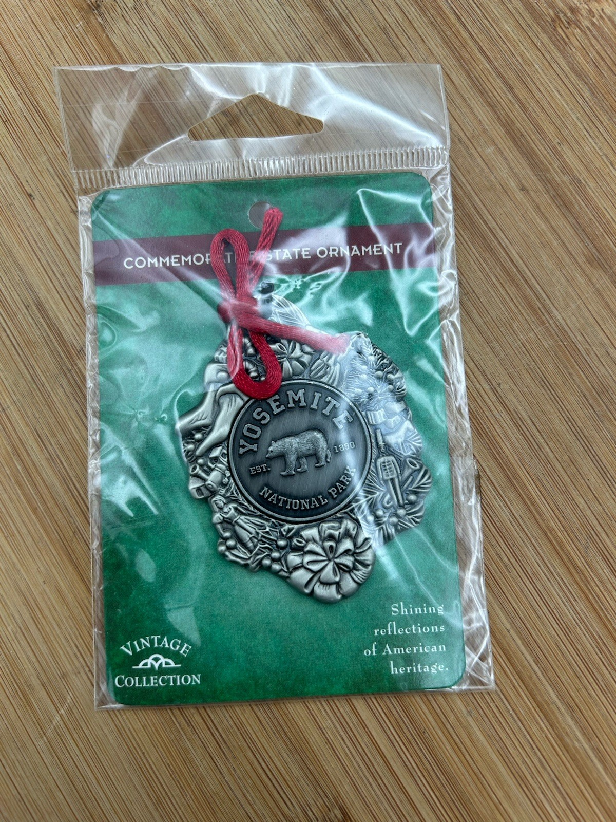 Yosemite National Park Pewter Christmas Ornament.  New