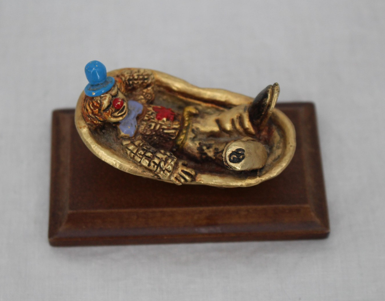 Vintage 1986 George Good Pewter Little Hobo Clown Figurine Bathtub Home Decor