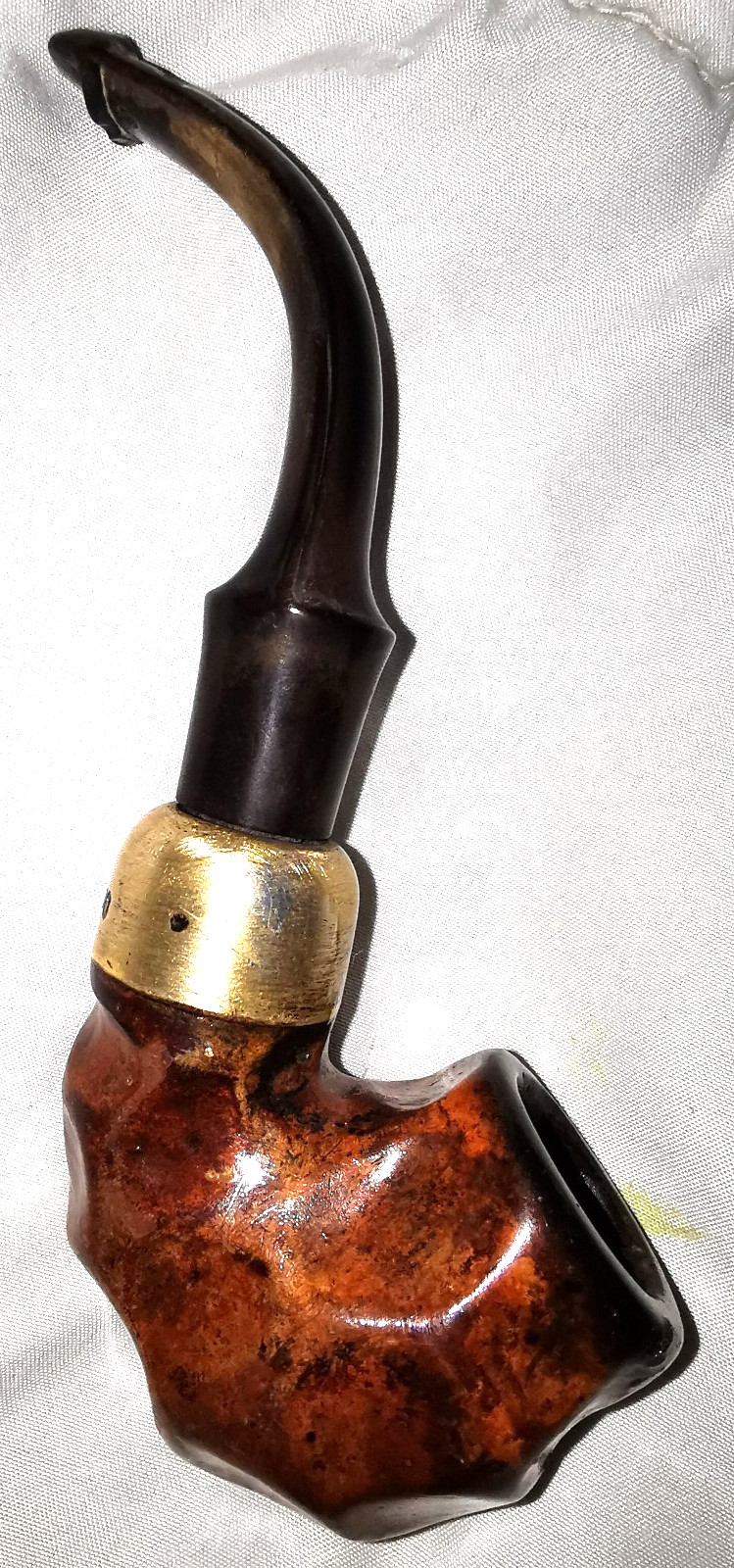 VTG Peterson's 301 Pipe Dublin Sterling Silver Sculptured RARE Briar Burl