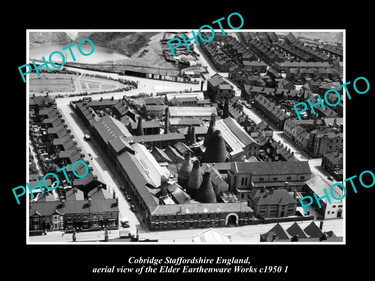 Cobridge Staffordshire England Aerial View Of Pottery 1950 2 Old Historic Photo