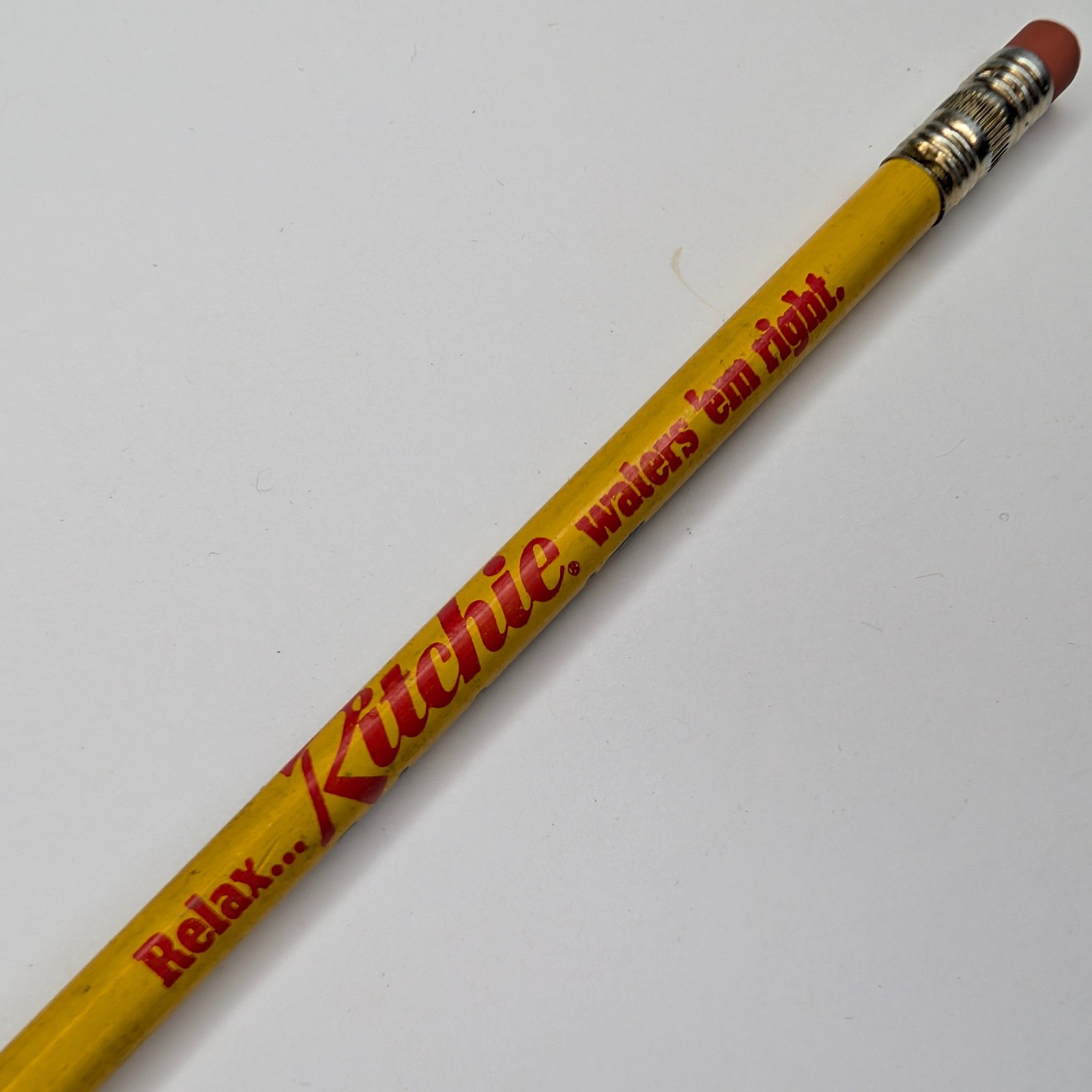 c1960s Conrad, Iowa Ritchie Livestock Fountains Slim Wood Pencil Farm IA Vtg G15