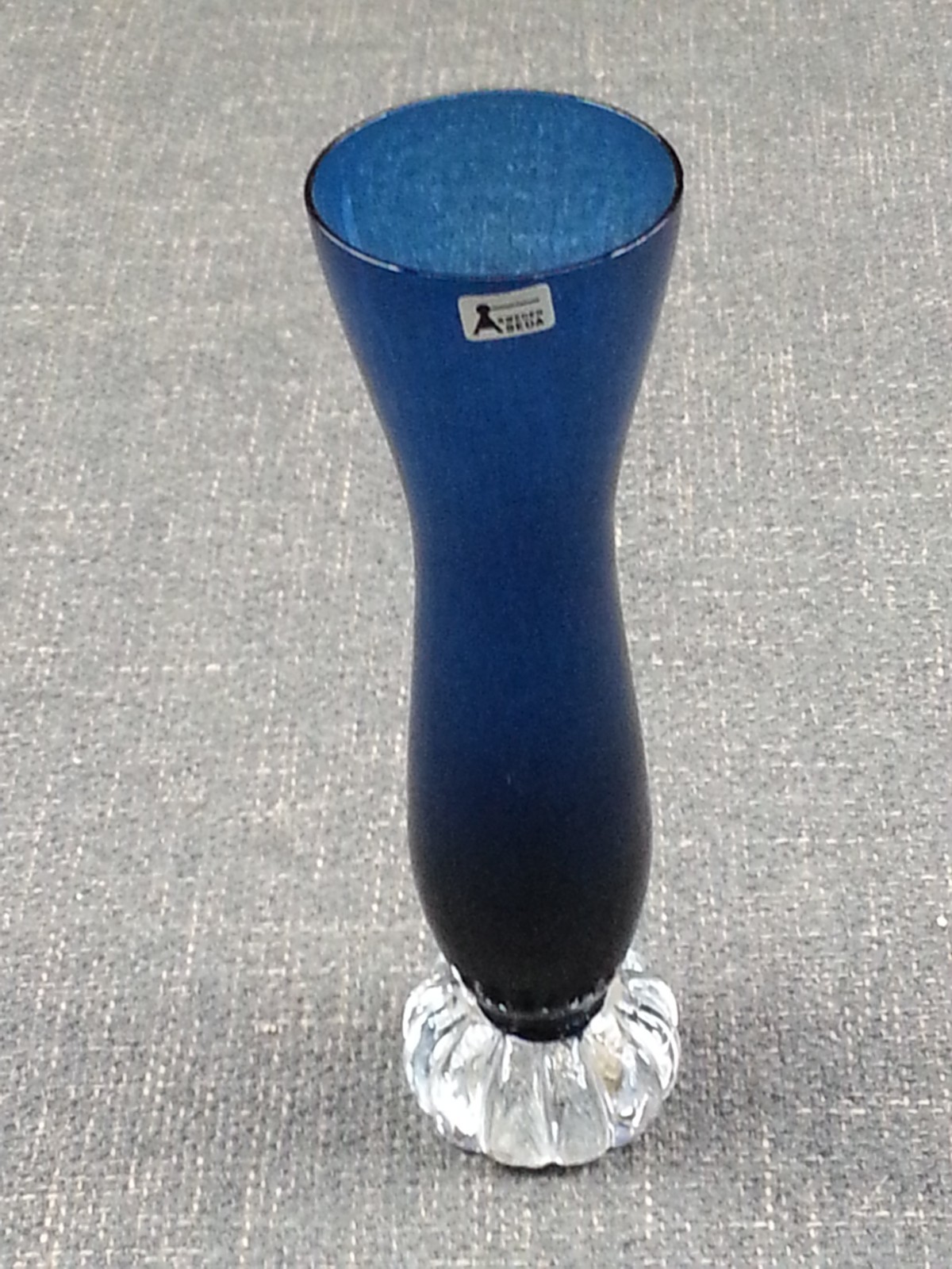 Sweden Seda Blue Art Glass  Bud Vase
