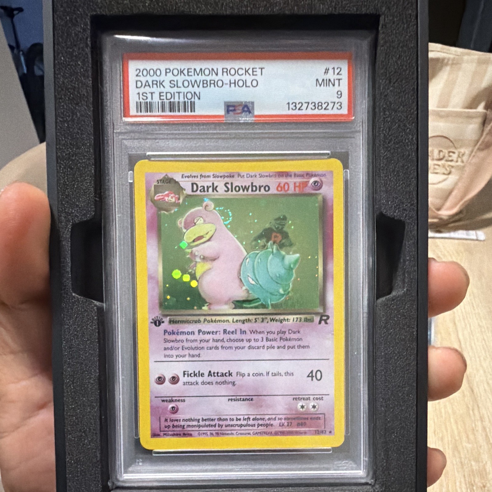 Pokemon Team Rocket Dark Slowbro 1st Ed Holo #12 PSA 9 English 132738273