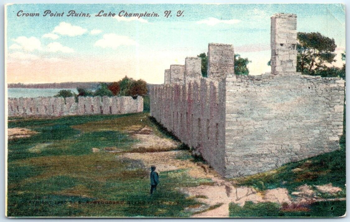 Postcard - Crown Point Ruins, Lake Champlain, New York, USA