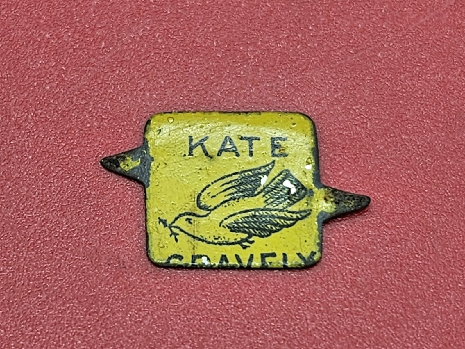 Vintage KATE GRAVELY Tobacco Tag P.B. Gravely Tobacco Co.  Danville Virginia