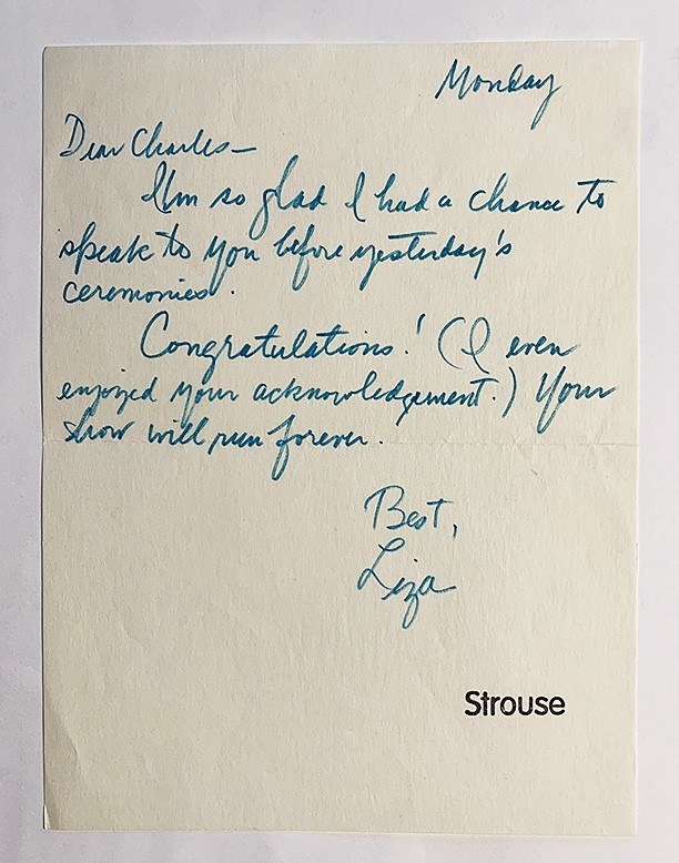 Charles Strouse Archive. SIGNED BY Liza Minelli, Harry Connick Jr., Mike Nichols