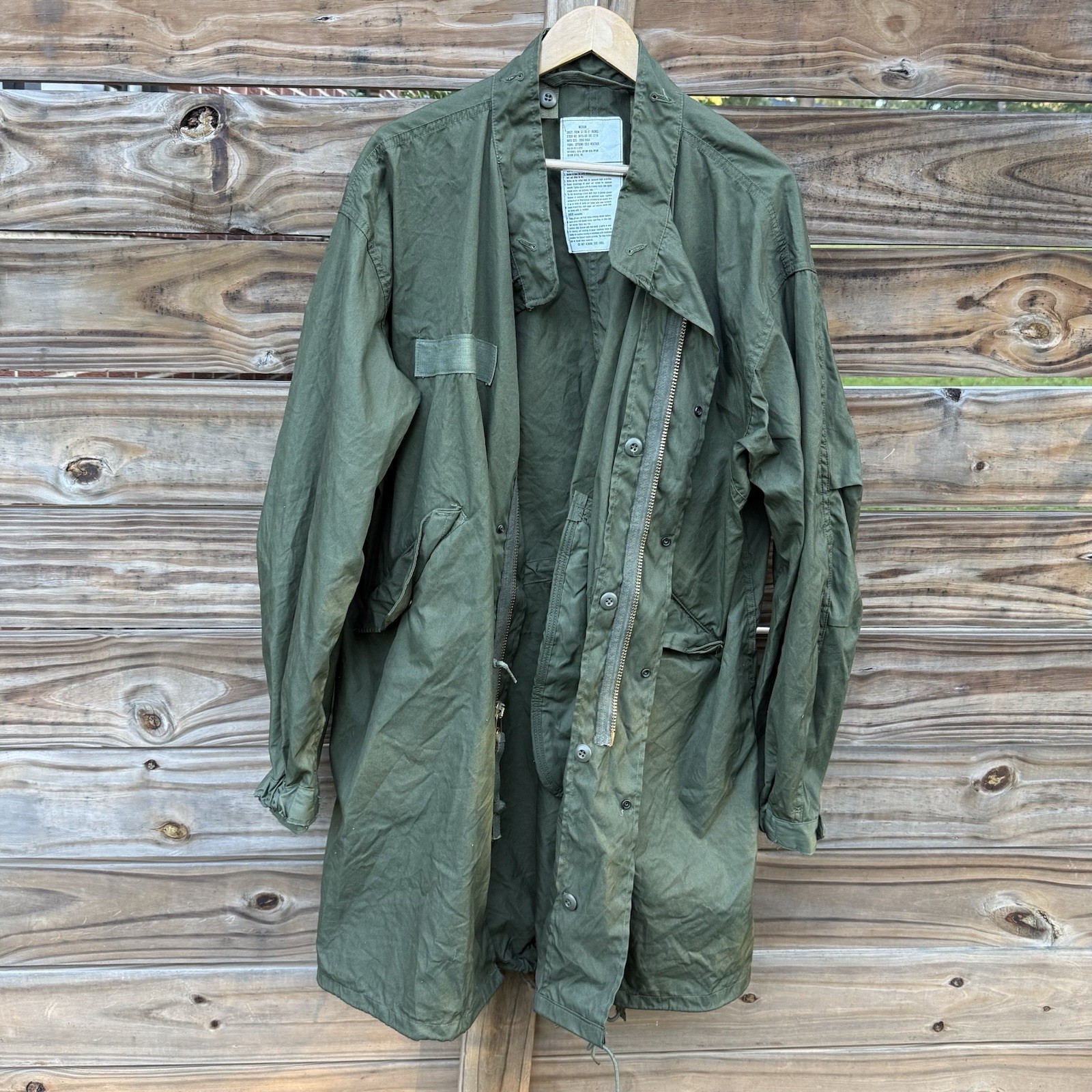 Vintage 1982 US Army Extreme Cold Weather Fishtail M65 Parka Size M No Liner Ex+