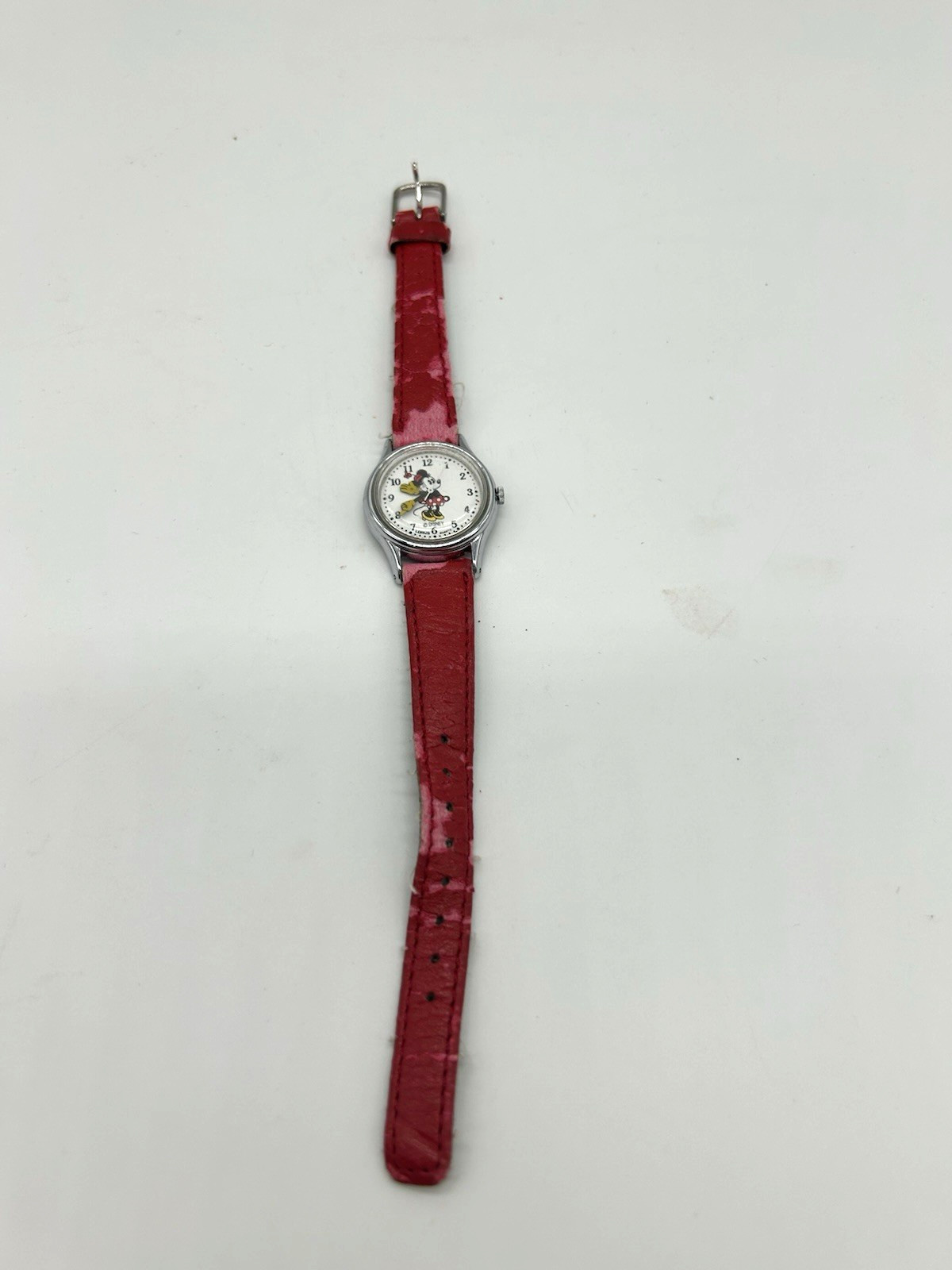 Vintage Bradley Stainless Steel Minnie Mouse Disney Mechanical Wind-Up Watch