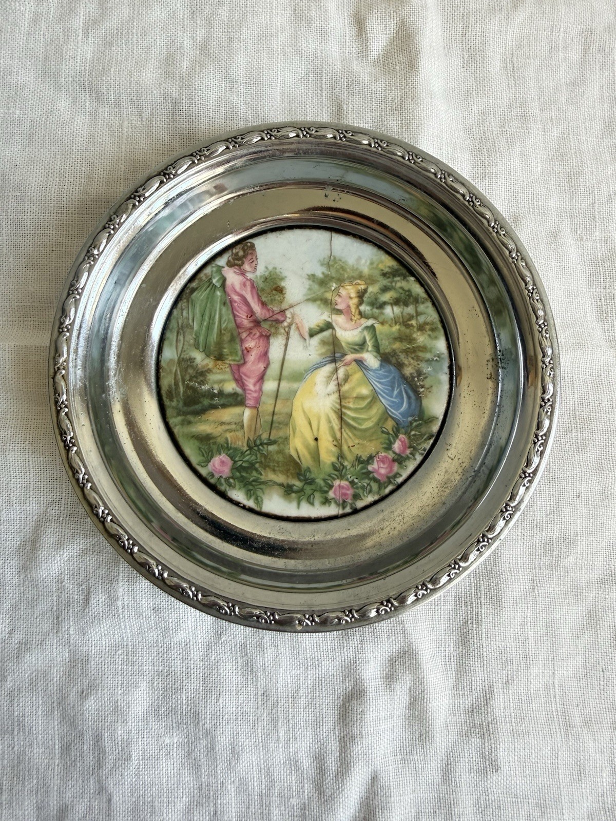 Vintage Royal Windsor Exclusive Original Small 4.5” Tin Trinket Dish or Ashtray