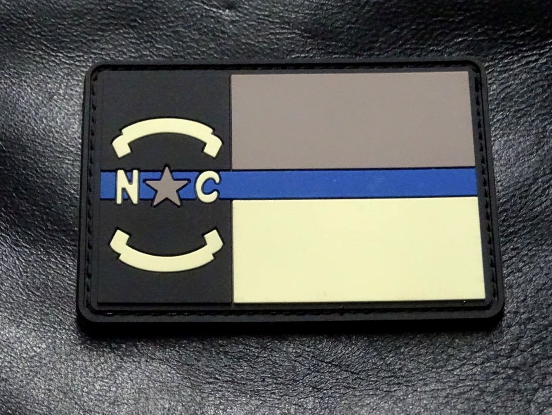 North Carolina State Flag Thin Blue Line NC Patch (HOOK- PVC Rubber) North Carolina State Flag Thin Blue Line NC Patch (HOOK- PVC Rubber)