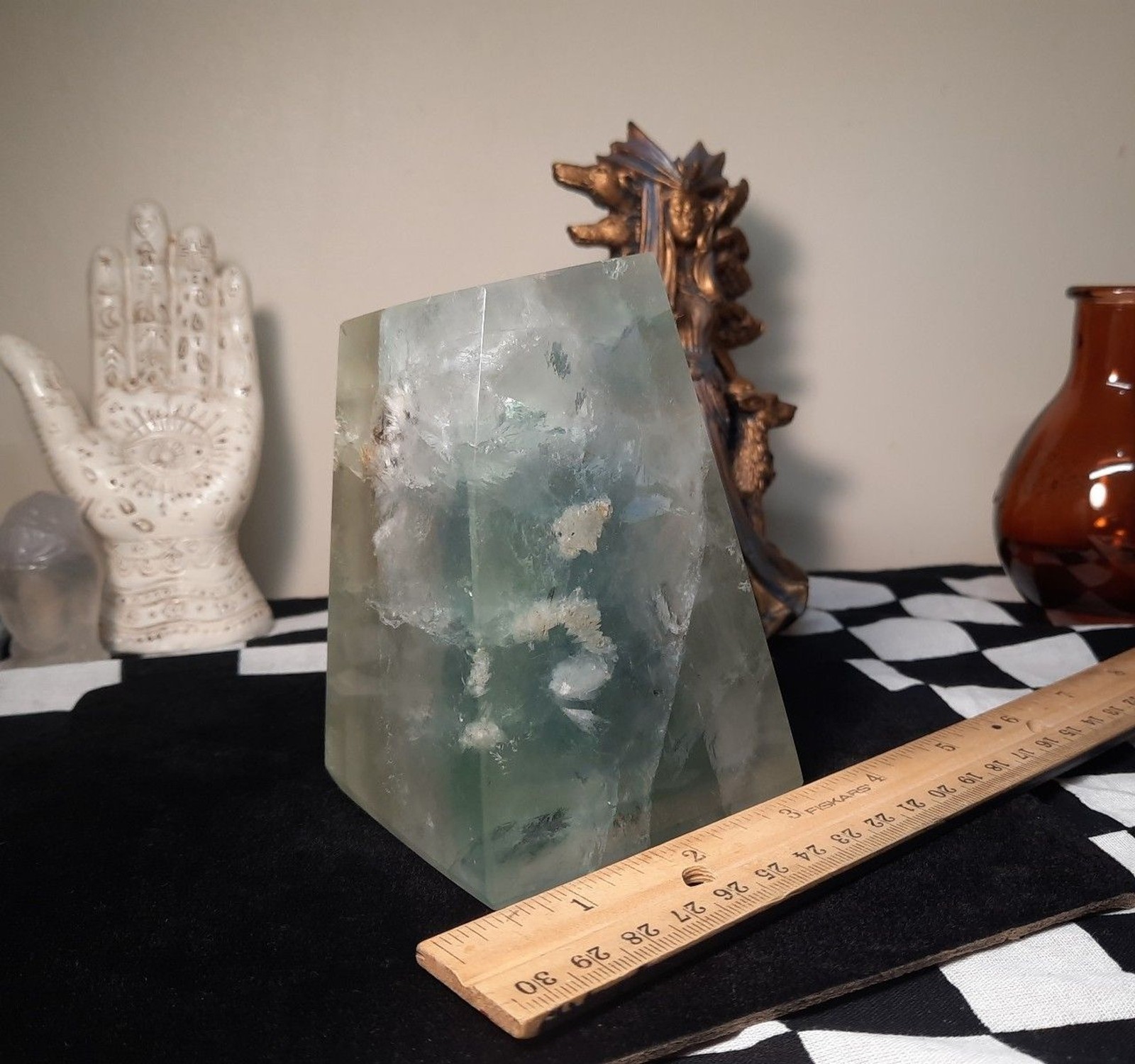 Large 2.3 lb Rainbow Fluorite Crystal Freeform